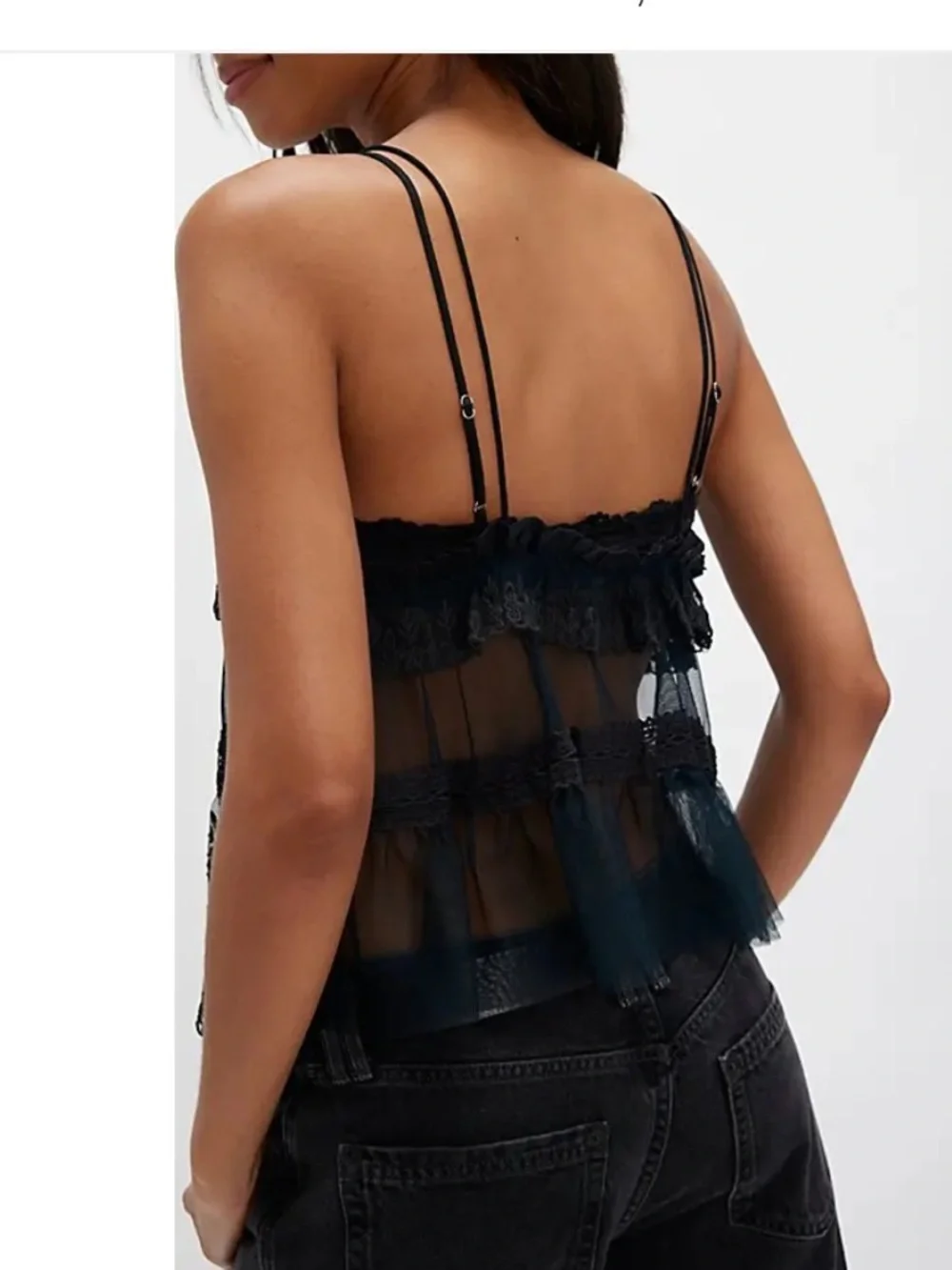 Free People Sofia Mesh Tank- size XL